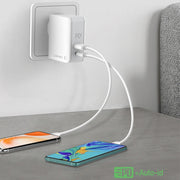 LDNIO A4403C 30W PD + Auto-id Foldable Fast Travel Charger with 1m Micro USB Cable, EU Plug
