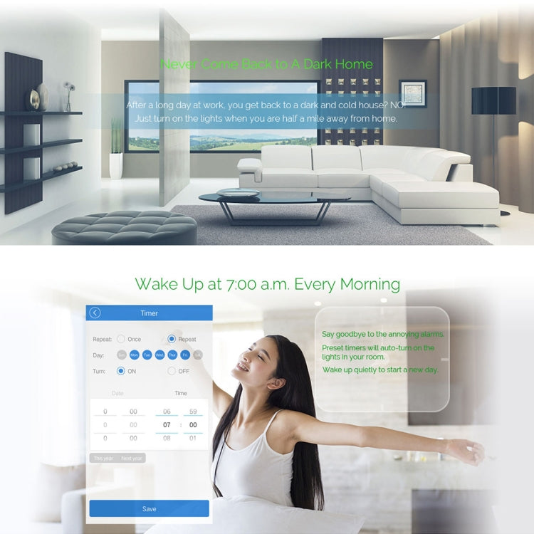 WS-US-03 EWeLink APP & Touch Control 2A 3 Gangs Tempered Glass Panel Smart Wall Switch, AC 90V-250V, US Plug