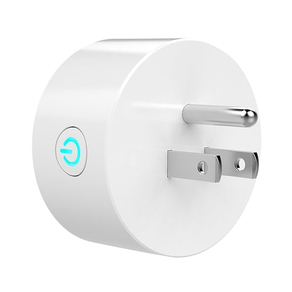 10A Smart WiFi Mini Plug APP Remote Control Timing Check Power Usage Smart Socket Works with Alexa & Google Home, AC 110V, US Plug