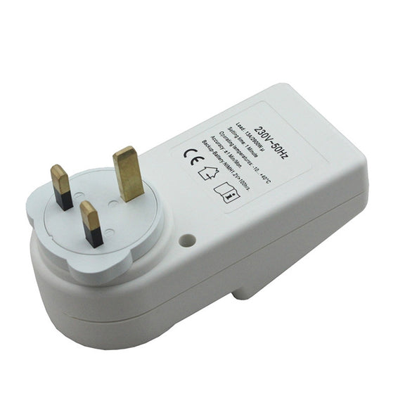 AC 230V Smart Home Plug-in LCD Display Clock Summer Time Function 12/24 Hours Changeable Timer Switch Socket, UK Plug