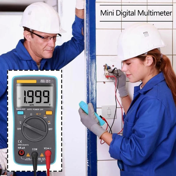 ZT98 CAT III  600V Portable Digital Multimeter 2000 Counts Back-light AC / DC Current Voltage Tester Meter with LCD Screen & Holder