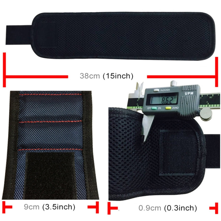 1680D Oxford Cloth Pocket Magnetic Wristband Storage Pockets Tool(Blue)