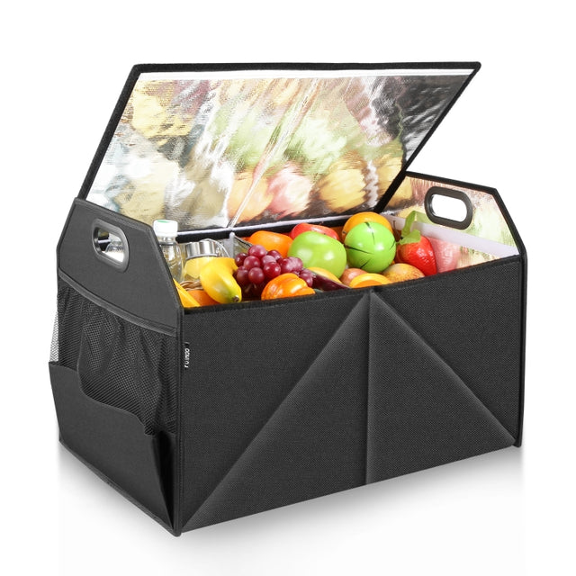 FunAdd Foldable Storage Fresh Box Vehicle Trunk Organizer Bag Transportation Fresh-keeping Box (Black)