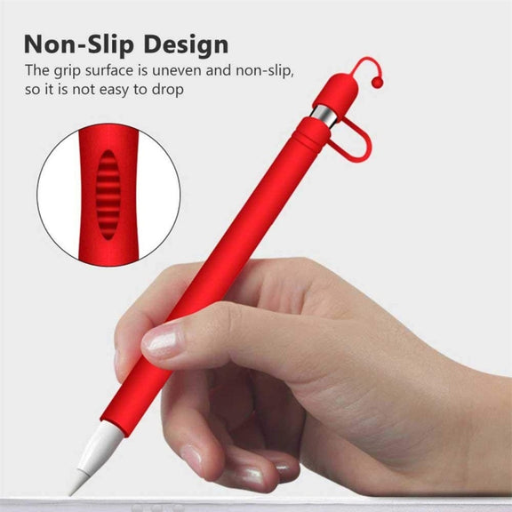 Apple Pen Cover Anti-lost Protective Cover for Apple Pencil (Red)