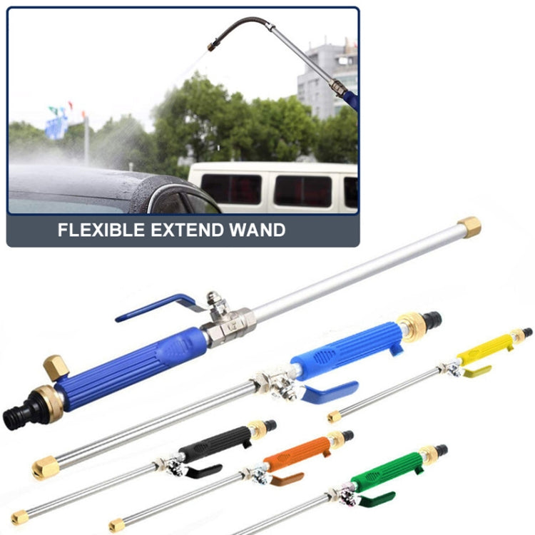 Garden Lawn Irrigation High Pressure Hose Spray Nozzle Car Wash Cleaning Tools Set (Blue)