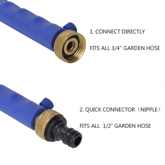 Garden Lawn Irrigation High Pressure Hose Spray Nozzle Car Wash Cleaning Tools Set (Green)