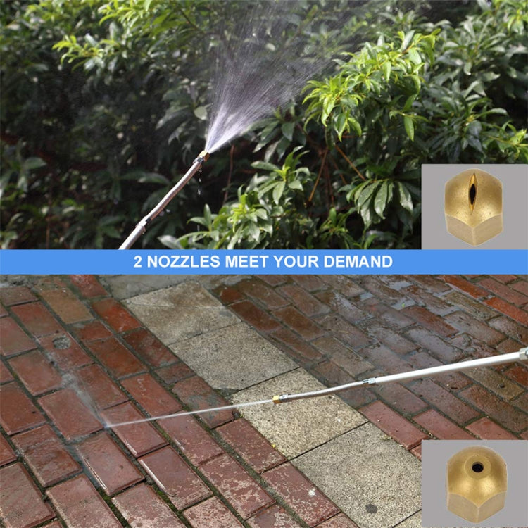 Garden Lawn Irrigation High Pressure Hose Spray Nozzle Car Wash Cleaning Tools Set (Yellow)