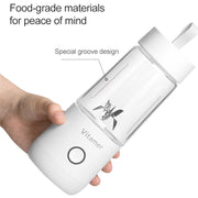 Vitamer USB Mini Portable Juicer Juice Blender Lemon Fruit Squeezers Reamers Bottle (White)