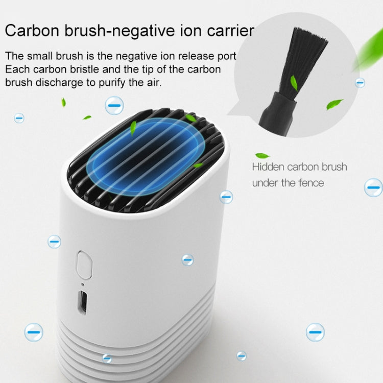 HE-K001 Hanging Neck Negative Ion Air Purifier Portable Household Formaldehyde Removal Portable Purifier(White)