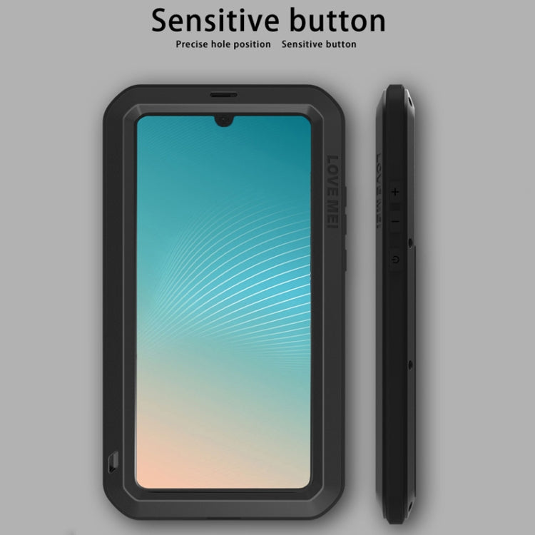 LOVE MEI Powerful Dustproof Shockproof Splashproof Metal + Silicone Combination Case for Huawei P30 Pro (Black)