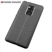 Litchi Texture TPU Shockproof Case for Huawei Mate 20 X (Black)