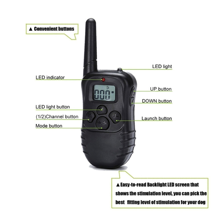 Rechargeable and Water-resistant 300m Remote Pet Dog Training Collar with LCD display