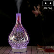 Mini 100ml Household Humidifier Ultrasonic Creative Purification 3D Glass Aromatherapy Machine Automatic Alcohol Sprayer, EU Plug - free shipping - PMC TechLife - Order now!