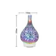 Mini 100ml Household Humidifier Ultrasonic Creative Purification 3D Glass Aromatherapy Machine Automatic Alcohol Sprayer, US Plug