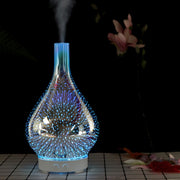 Mini 100ml Household Humidifier Ultrasonic Creative Purification 3D Glass Aromatherapy Machine Automatic Alcohol Sprayer, US Plug
