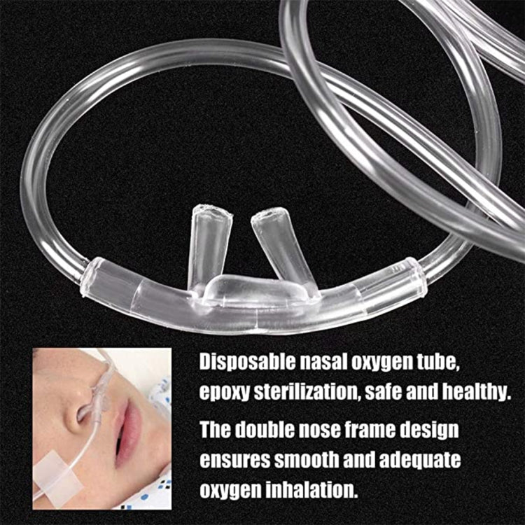 Household Disposable Double-hole Nasal Oxygen Tube Pipe Oxygen Supply Tubing, Length: 2m