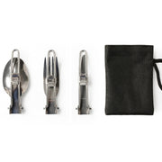 Three-Piece Stainless Steel Foldable Outdoor Cutlery