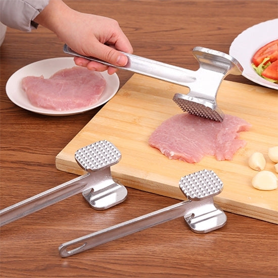 2 PCS Aluminum Alloy Loose Tenderizers Meat Hammer Steak Pork Kitchen Tools, Middle Size: 5.0 x 22.5cm
