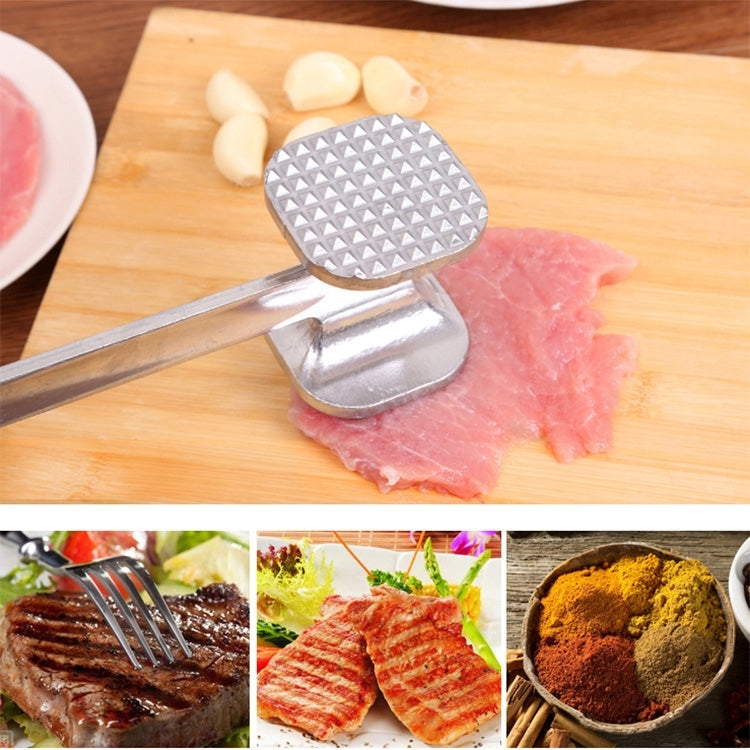 2 PCS Aluminum Alloy Loose Tenderizers Meat Hammer Steak Pork Kitchen Tools, Middle Size: 5.0 x 22.5cm