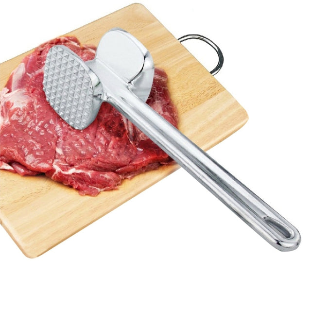 Aluminum Alloy Loose Tenderizers Meat Hammer Steak Pork Kitchen Tools, Large Size: 6.5 x 25.0cm
