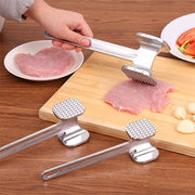 Aluminum Alloy Loose Tenderizers Meat Hammer Steak Pork Kitchen Tools, Large Size: 6.5 x 25.0cm