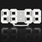 Multi-Function Large 3D LED Digital Wall Alarm Clock with Snooze Function, 12/24 Hours Display for Home, Kitchen, Office, DC 5V, CE Certificated(White)