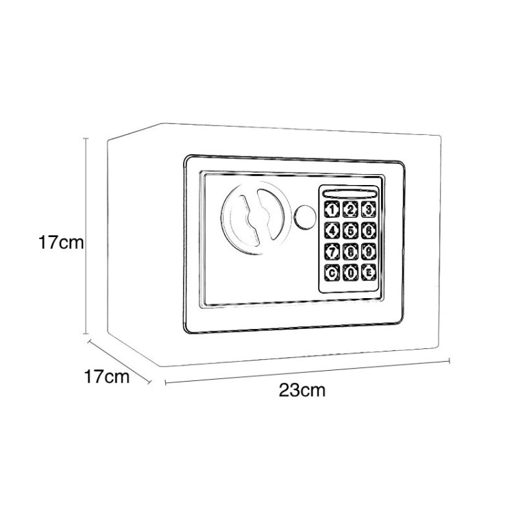 17E Home Mini Electronic Security Lock Box Wall Cabinet Safety Box without Coin-operated Function(Obsidian Black)
