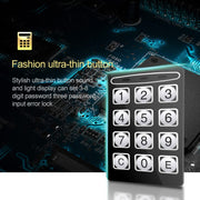 17E Home Mini Electronic Security Lock Box Wall Cabinet Safety Box with Coin-operated Function(Obsidian Black)