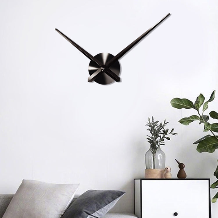 Creative DIY Stainless Steel Wall Clock Home Office Decoration (Black)
