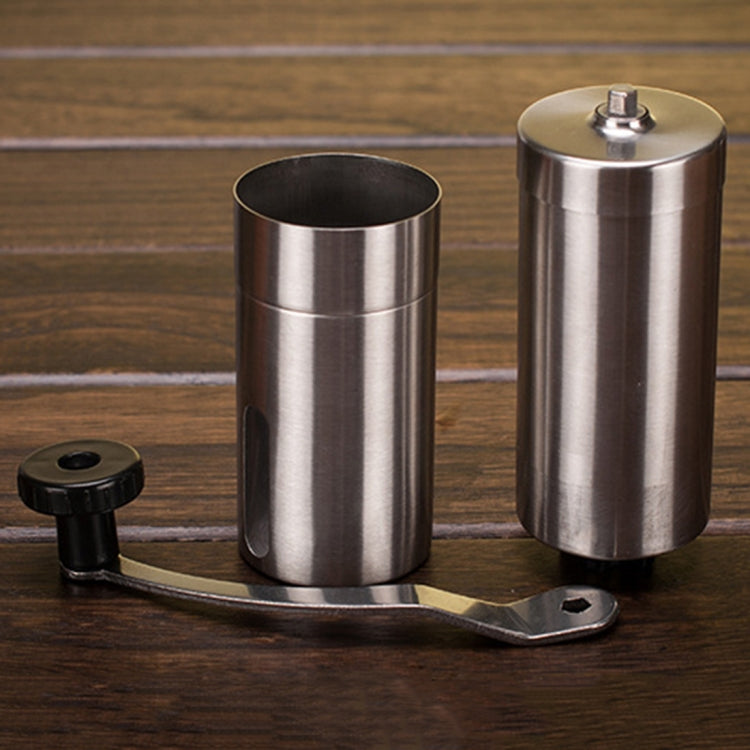 Portable Conical Burr Mill Manual Stainless Steel Hand Crank Coffee Bean Grinder, Capacity: 40g