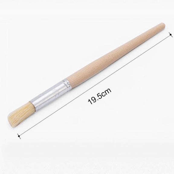 2 PCS Wood Handle Bristles Coffee Grinder Dusting Cleaning Brush, Length: 19.5cm
