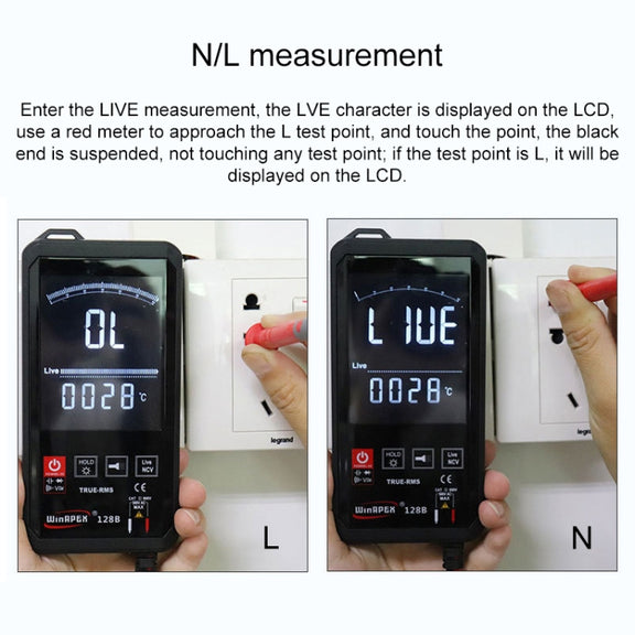 HY128A Conventional Screen Ultra-thin Touch Smart Digital Multimeter Fully Automatic High Precision True Effective Value Multimeter
