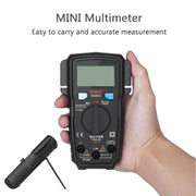 BSIDE ADMS6 High-precision Fully Automatic Small Digital Intelligent Multimeter with HD Digital Display & Shockproof Cover, Support Function Range Switch & Double-sided Pen Holder (Black)