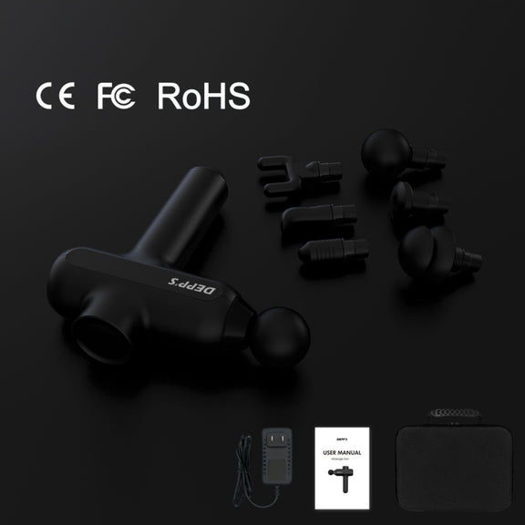 X6 Body Massage Band Rechargeable Muscle Massager Relaxer, US Plug(Black)