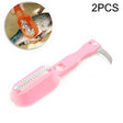 2 PCS Kitchen Essential Fish Scraper Fish Scale Planing Knife with Cover (Pink) - Gadgets by PMC TechLife | Online Shopping South Africa | PMC TechLife | Buy Now Pay Later Mobicred
