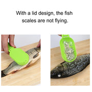 2 PCS Kitchen Essential Fish Scraper Fish Scale Planing Knife with Cover (Pink)