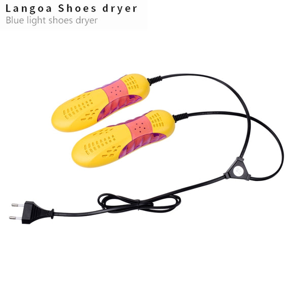 Multifunctional Household Cartoon Dehumidification Deodorization Shoe Warmer Dryer with Lighting, US Plug(Yellow)