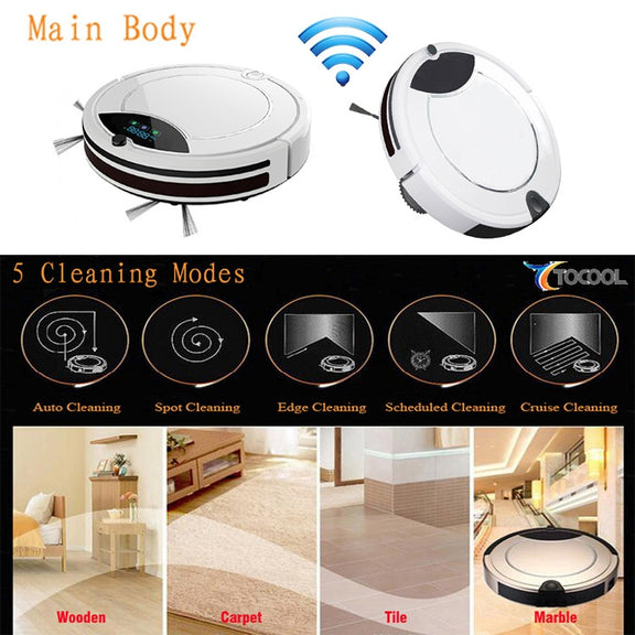 TOCOOL TC-450 Smart Vacuum Cleaner Touch Display Household Sweeping Cleaning Robot with Remote Control(Red)