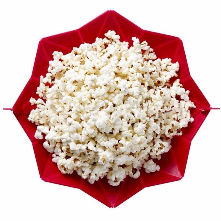 2 PCS Creative Foldable Silicone Microwave Popcorn Maker(Red)