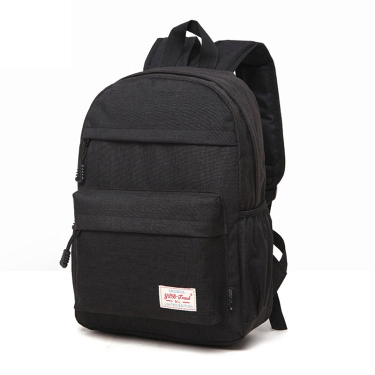 Universal Multi-Function Canvas Cloth Laptop Computer Shoulders Backpack Students Bag for 13-15 inch, Size: 36x25x10cm(Black)