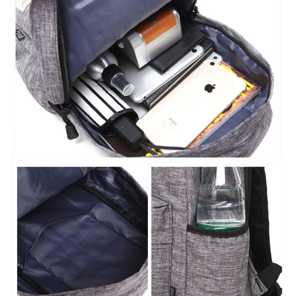 Universal Multi-Function Canvas Cloth Laptop Computer Shoulders Backpack Students Bag for 13-15 inch, Size: 36x25x10cm(Black)