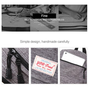 Universal Multi-Function Canvas Cloth Laptop Computer Shoulders Backpack Students Bag for 13-15 inch, Size: 36x25x10cm(Black)