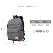 Universal Multi-Function Canvas Cloth Laptop Computer Shoulders Backpack Students Bag for 13-15 inch, Size: 36x25x10cm(Black)