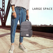 Universal Multi-Function Canvas Cloth Laptop Computer Shoulders Backpack Students Bag for 13-15 inch, Size: 36x25x10cm(Black)