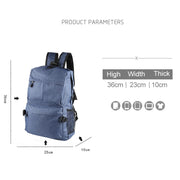 Universal Multi-Function Canvas Cloth Laptop Computer Shoulders Backpack Students Bag for 13-15 inch, Size: 36x25x10cm(Blue)
