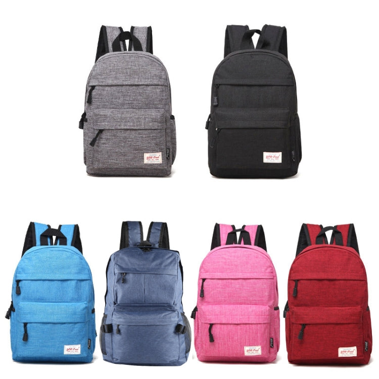 Universal Multi-Function Canvas Cloth Laptop Computer Shoulders Backpack Students Bag for 13-15 inch, Size: 36x25x10cm(Grey)