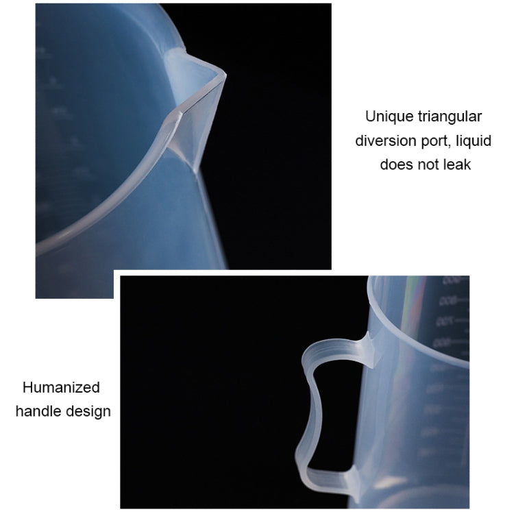 500ml Thin Section PP Plastic Flask Digital Measuring Cup Cylinder Scale Measure Glass Lab Laboratory Tools(Transparent)