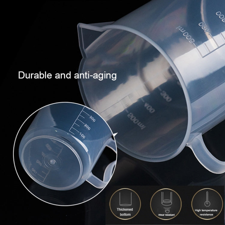 2000ml PP Plastic Flask Digital Measuring Cup Cylinder Scale Measure Glass Lab Laboratory Tools (Transparent)