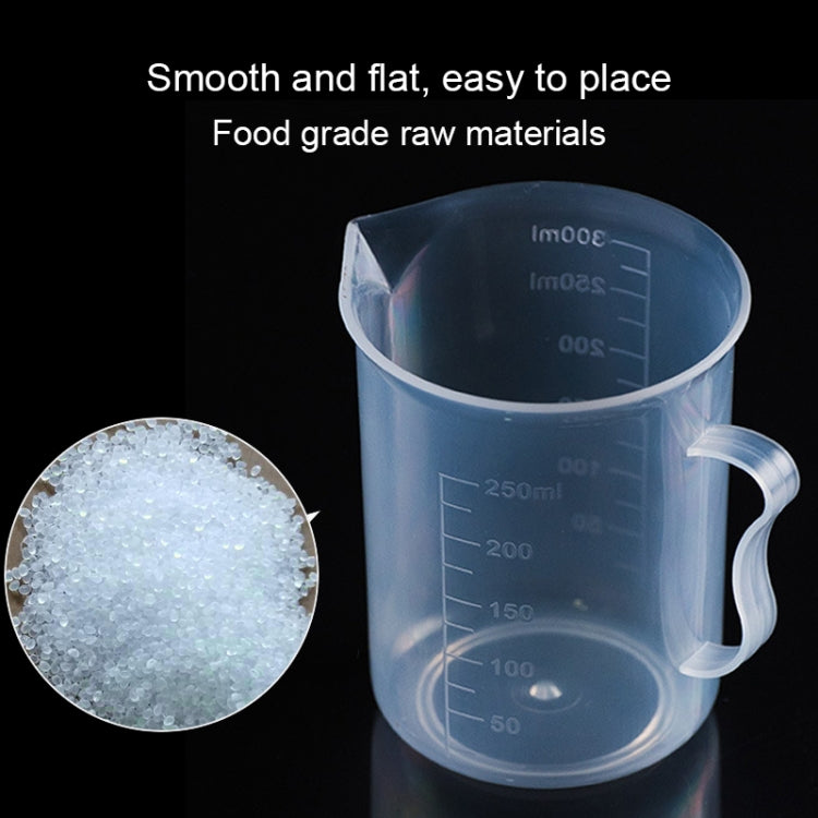 10 PCS 250ml Food Grade PP Plastic Flask Digital Measuring Cup Cylinder Scale Measure Glass Lab Laboratory Tools(Transparent)