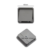 Simple Wardrobe Slotted Scrub Handle Concealed Recessed Drawer Invisible Handle, Single Hole (Grey)